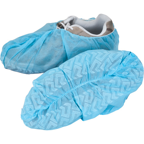 Zenith Safety Products Shoe Covers Shoe Covers, X-Large, Polypropylene, Blue - Pack of 100