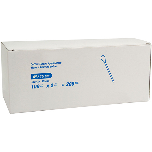 Safecross 20143 6"" Cotton Tipped Applicators 6" Cotton Tipped Applicators - Box of 100
