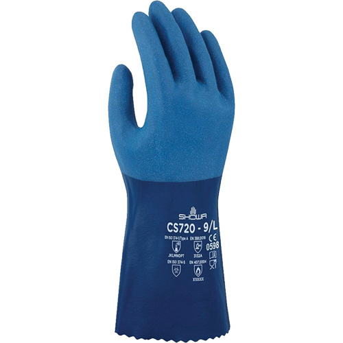 Showa CS720XL-10 CS720 Chemical-Resistant Gloves CS720 Chemical-Resistant Gloves, Size 10, Nitrile, Polyester Inner Lining - Pair