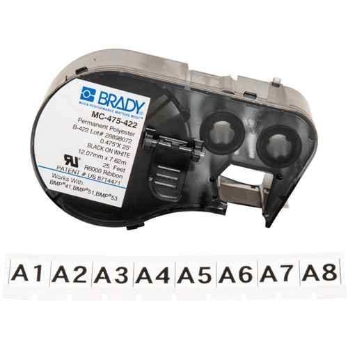Brady M4C-475-422 Label Maker Cartridge, Black-(Each)