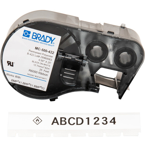 Brady M4C-500-422 Label Maker Cartridge, Black-(Each)