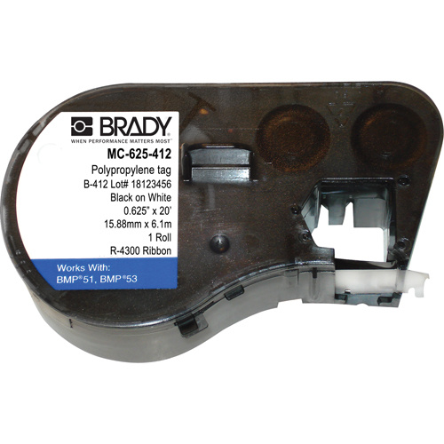 Brady M4C-625-412 Punch Block & Patch Panel Labels Punch Block & Patch Panel Labels, Black - Each