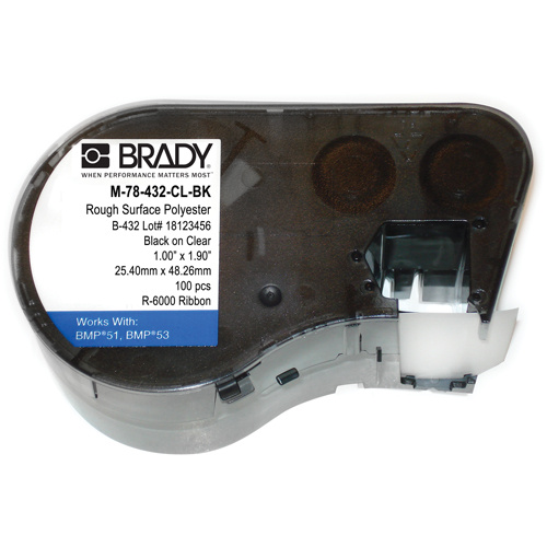 Brady M5-78-432-CL-BK Punch Block & Patch Panel Labels Punch Block & Patch Panel Labels, Black - Each