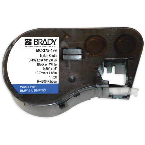 Brady M4C-375-499 B-499 Nylon Labels, Black-(Each)