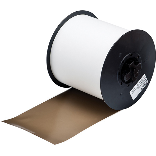Brady 115755 B-595 Indoor/Outdoor Grade Printer Tape, Vinyl, Gold, 100" Width-(Each)