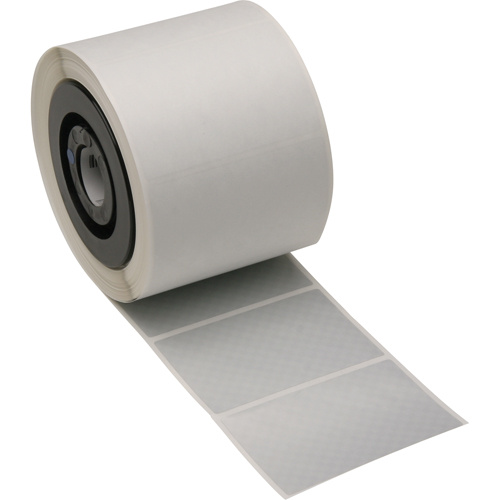 Brady 52150 B-438 Tamper-Evident Printer Tape, Polyester, Silver, 1" Width-(Each)