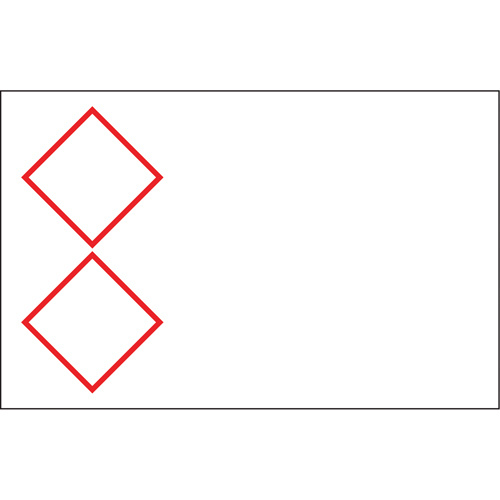 Brady B30-260-7569-CLP2 B-7569 Pre-Printed GHS/CLP Chemical Labels, Vinyl, Red/White, 2.170" Width-(Each)