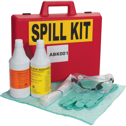 Zenith Safety Products Lab Acid/Base Spill Kit Lab Acid/Base Spill Kit, Hazmat, Case, 1 US gal. Absorbancy - Each