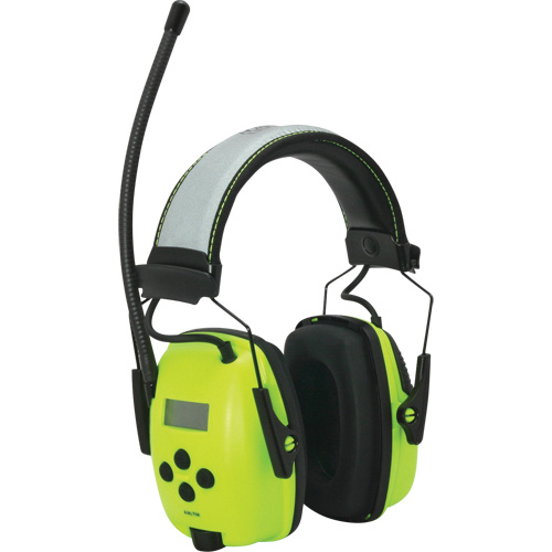 PIP Global Safety 1030390 Howard Leight™ Sync™ Radio Hi-Visibility Earmuffs Howard Leight™ Sync™ Radio Hi-Visibility Earmuffs, Headband Style, 25 dB - Each