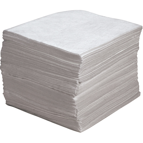Zenith Safety Products Premium Meltblown Sorbent Pads Premium Meltblown Sorbent Pads, Oil Only, 15" x 17", 30 gal. Absorbancy - Pack of 200