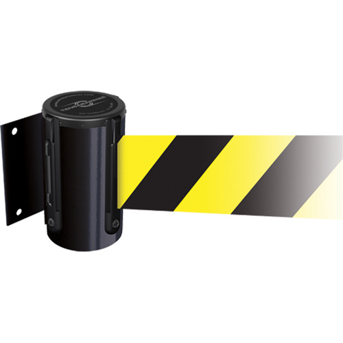 Tensator 896-MAX-33-NO-D4-C Tensabarrier® Wall Mounted Units Tensabarrier<sup>®</sup> Wall Mounted Units, Plastic, Screw Mount, 13', Yellow Tape - Each