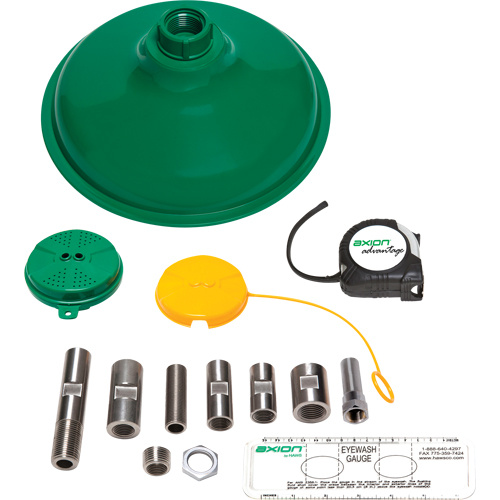 Haws AX14 Axion Advantage Shower & Eye/Face Wash Upgrade Kit with Green ABS Plastic Eye/Face Wash Head & Showerhead-(Each)