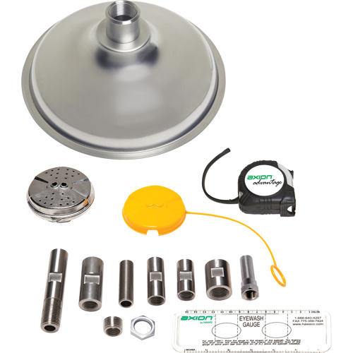 Haws AX14S Axion Advantage Shower & Eye/Face Wash Upgrade Kit with Stainless Steel Eye/Face Wash Head & Showerhead-(Each)