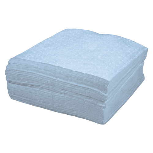 Zenith Safety Products Premium Blue Bonded Sorbent Pads Premium Blue Bonded Sorbent Pads, Oil Only, 15" x 17", 8 gal. Absorbancy - Pack of 25