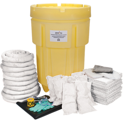 Zenith Safety Products Premium Shop Spill Kit Premium Shop Spill Kit, Oil Only, Drum, 95 US gal. Absorbancy - Each