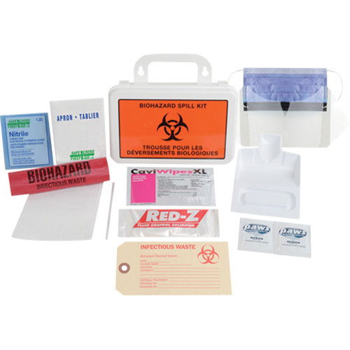 Safecross 14396 Deluxe Clean-Up Spill Kit Deluxe Clean-Up Spill Kit, Biohazard, Case - Each