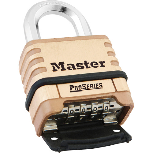 Master Lock 1175 ProSeries® Padlock ProSeries<sup>®</sup> Padlock, Combination, Resettable, Brass Coating, 2-1/4" Width - Each