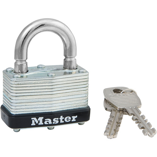 Master Lock 500KABRK Economy Warded Padlocks Economy Warded Padlocks, Keyed Alike, Laminated Steel, 1-3/4" Width - Each