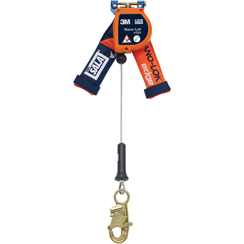 3M DBI Sala Fall Protection 3500217 Nano-Lok™ Edge Self-Retracting Lifelines Nano-Lok™ Edge Self-Retracting Lifelines, 8', Stainless Steel, Stationary - Each