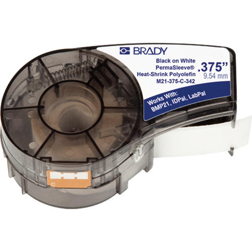 Brady M21-375-C-342-YL M21 Wire Marker Sleeves M21 Wire Marker Sleeves, Polyolefin, 0.375" L x 84" H, Yellow - Each