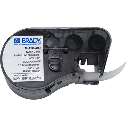 Brady M4-128-499 Label Maker Cartridge Label Maker Cartridge, Black - Each