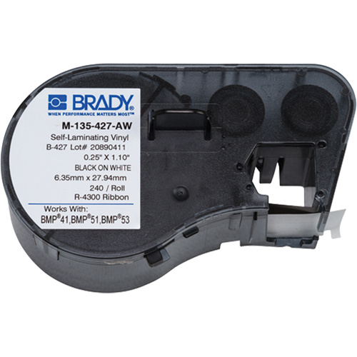 Brady M4-135-427-AW Label Maker Cartridge Label Maker Cartridge, Black - Each