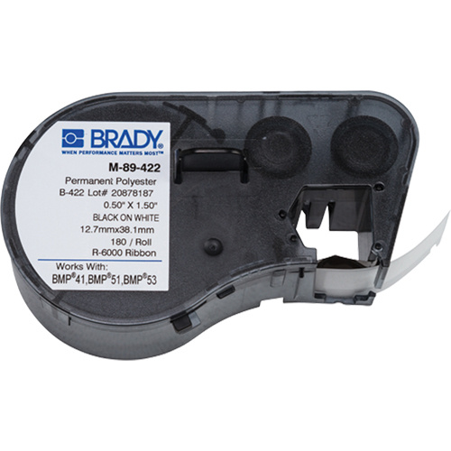 Brady  M4-89-422  Label Maker Cartridge, Black - Each