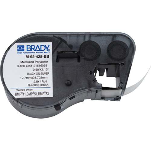 Brady  M4-92-428-BB  Label Maker Cartridge, Black - Each