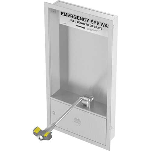 Bradley S19284HB Eyewash Station, Wall-Mount Installation, Stainless Steel Bowl - Each