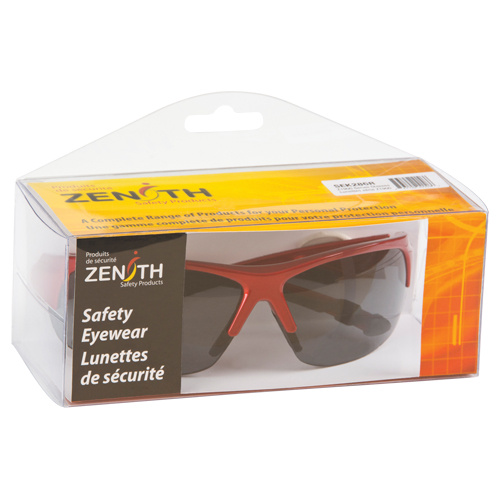 Zenith Safety Products  Z1900 Series Safety Glasses, Grey/Smoke Lens, Anti-Scratch, Meets/Exceeds CSA Z94.3 - Each