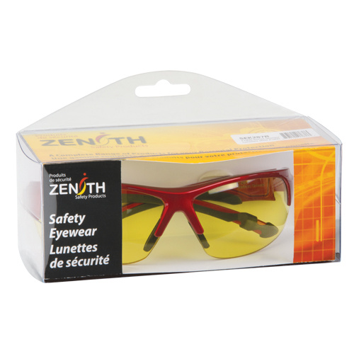 Zenith Safety Products  Z1900 Series Safety Glasses, Amber Lens, Anti-Scratch, Meets/Exceeds CSA Z94.3 - Each