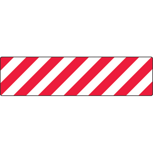 Accuform Signs  PSD101  Skid-Gard? Striped Floor Signs, Rectangle, 24" L x 6" W, Red and White, Vinyl - Each