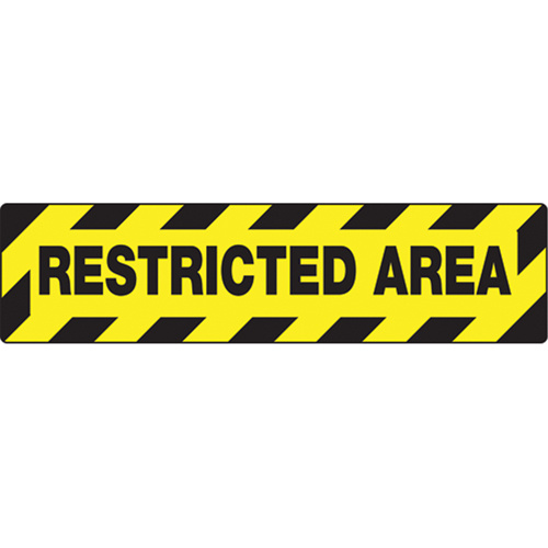 Accuform Signs PSD631 "Restricted Area" Skid-Gard Floor Sign, Adhesive, English-(Each)