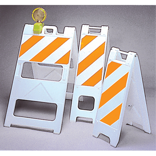 Accuform Signs  FBA311WT  Barricades, Folding, 25" L x 45" H, Orange/White - Each
