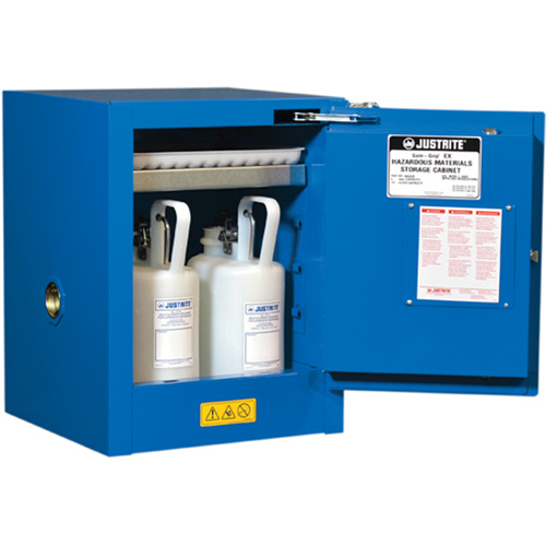 Justrite 8604282 ChemCor Lined Hazardous Material Countertop Safety Cabinets, 4 gal., 17" x 22" x 17"-(Each)