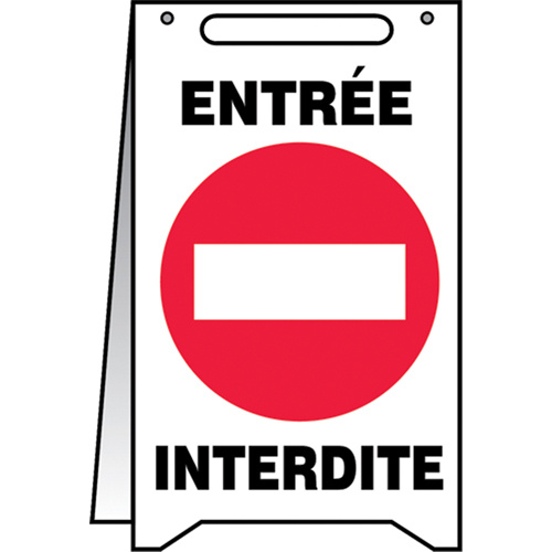 Accuform Signs  FRPFR225  "Entr?e interdite" Fold-Ups? Sign, French with Pictogram - Each