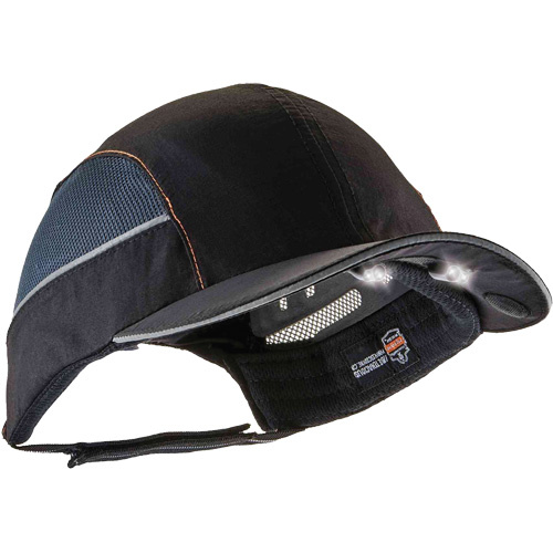 Ergodyne  23370  Skullerz<sup>?</sup> 8960 Short Brim Bump Cap with LED Lighting, Black - Each