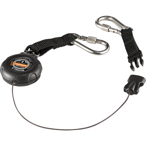 Ergodyne  19300  Squids<sup>?</sup> 3000 Tool Lanyard, Retractable, Dual Carabiner - Each