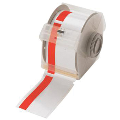 Brady  113155  Pre-Printed Header Stripe Label Cartridge, 57 mm x 100', Red on White - Each