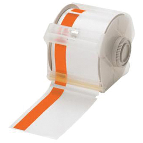Brady  113156  Pre-Printed Header Stripe Label Cartridge, 57 mm x 100', Orange on White - Each