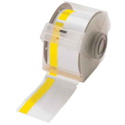 Brady  113159  Pre-Printed Header Stripe Label Cartridge, 76 mm x 100', Yellow on White - Each