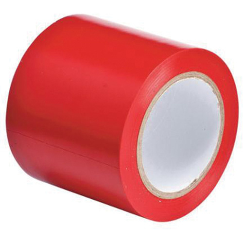 Brady  102836  Floor Marking Tape, 4" x 108', Vinyl, Red - Each