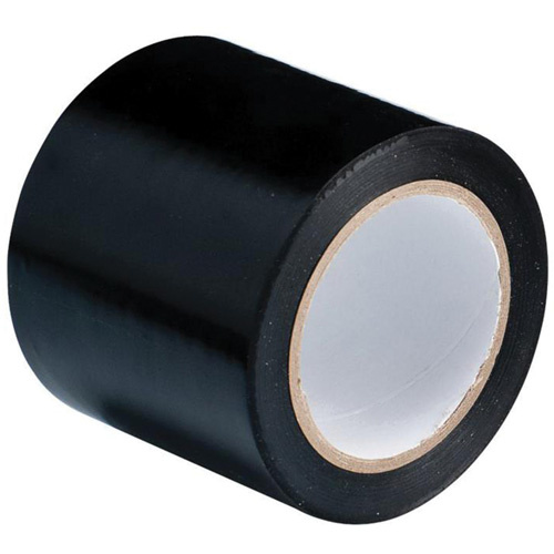 Brady  102839  Floor Marking Tape, 4" x 108', Vinyl, Black - Each