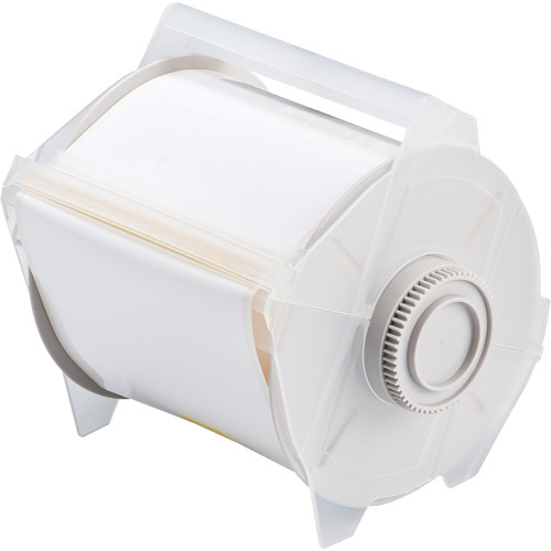 Brady  76614  Printer Tape, Polyester, White, 4" Width - Each