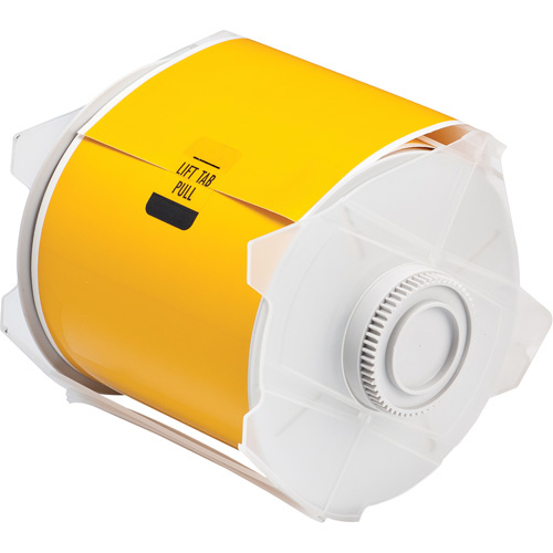 Brady  76619  Printer Tape, Polyester, Yellow, 4" Width - Each