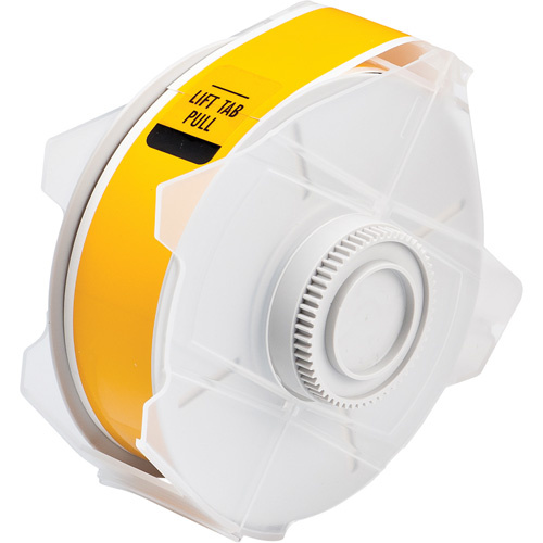 Brady  76621  Printer Tape, Polyester, Yellow, 1.125" Width - Each