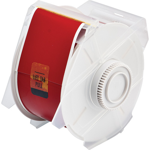 Brady  76624  Printer Tape, Polyester, Red, 2.25" Width - Each