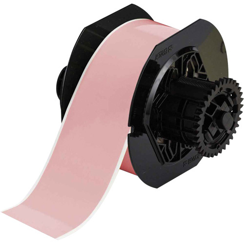 Brady  B30C-2250-569-PK  Low-Halide Printer Tape, Polyester, Pink, 1.25" Width - Each