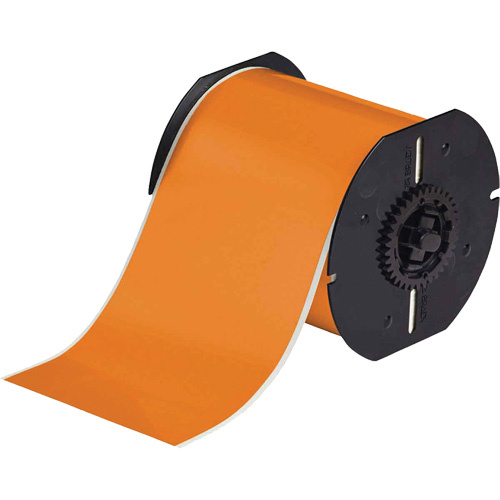 Brady  B30C-4000-569-OR  Low-Halide Printer Tape, Polyester, Orange, 4" Width - Each