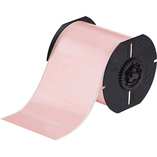 Brady  B30C-4000-569-PK  Low-Halide Printer Tape, Polyester, Pink, 4" Width - Each